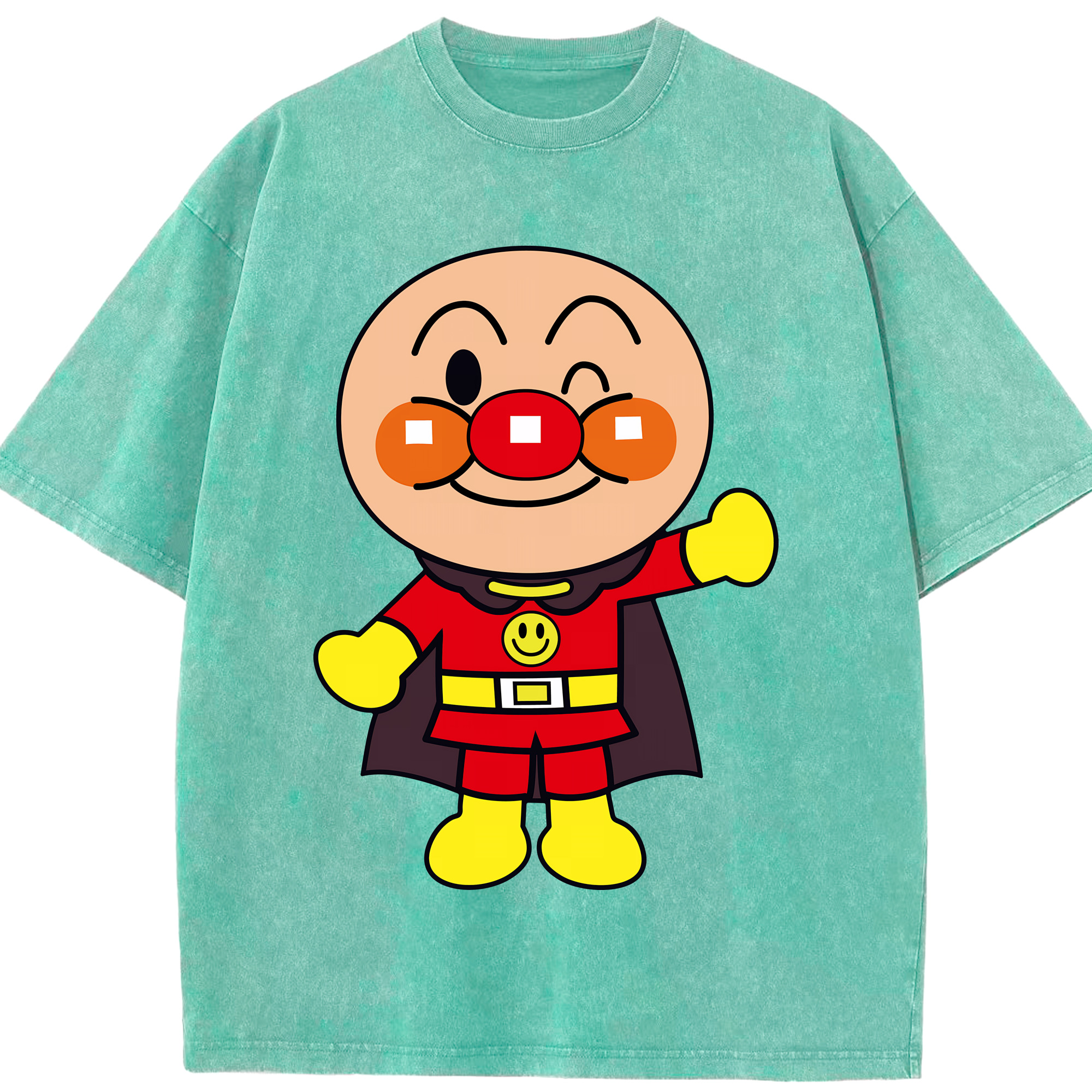 （画像用） アンパンマン Anpanman 綿100% ヴィンテージ風 半袖Tシャツ（フロントプリント）